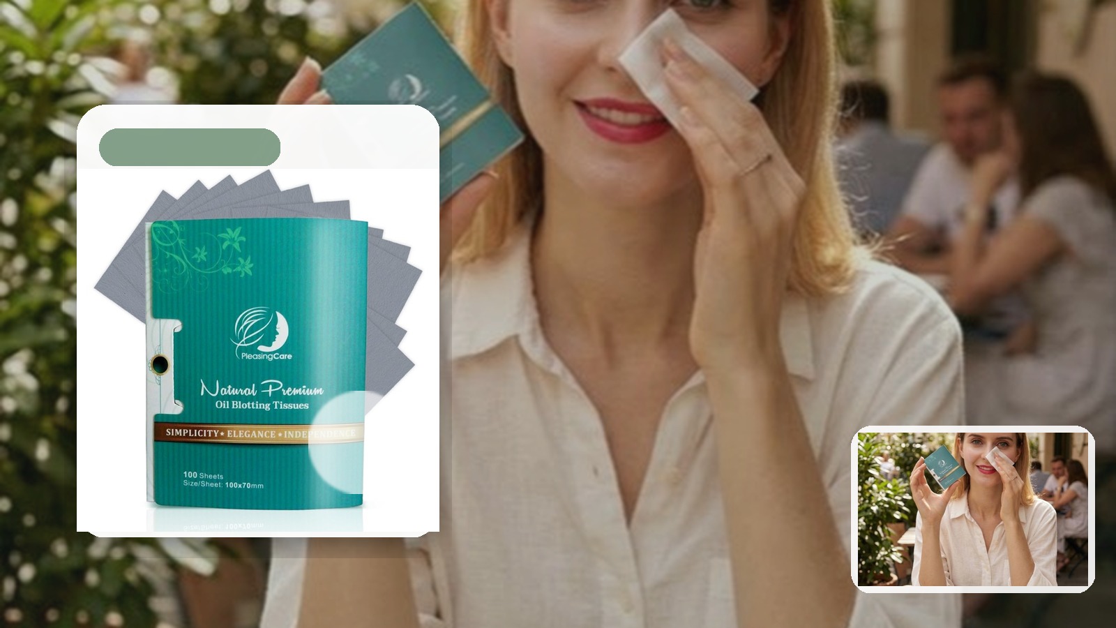Best Blotting Paper for Humid Bus Rides using PleasingCare blotting paper in a commute setting