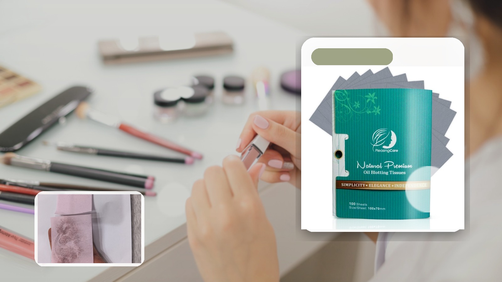 Blotting Paper for Restaurant Workers using PleasingCare blotting paper in a work shift setting