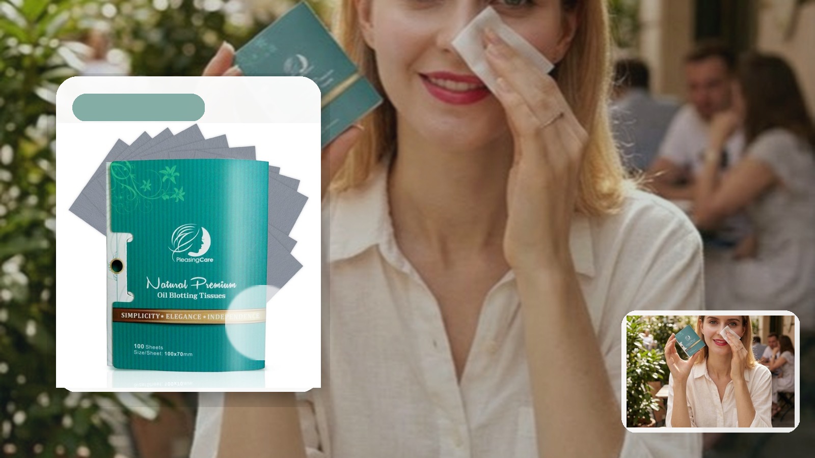 Blotting Paper vs Powder for Humid Bus Rides using PleasingCare blotting paper in a commute setting