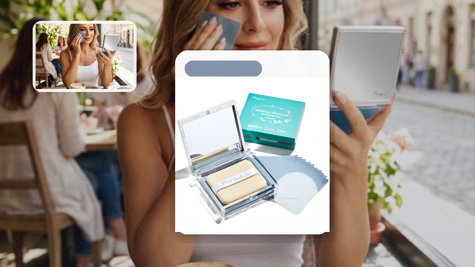Blotting Paper vs Powder for Wedding Photo Waits using PleasingCare blotting paper in a wedding setting