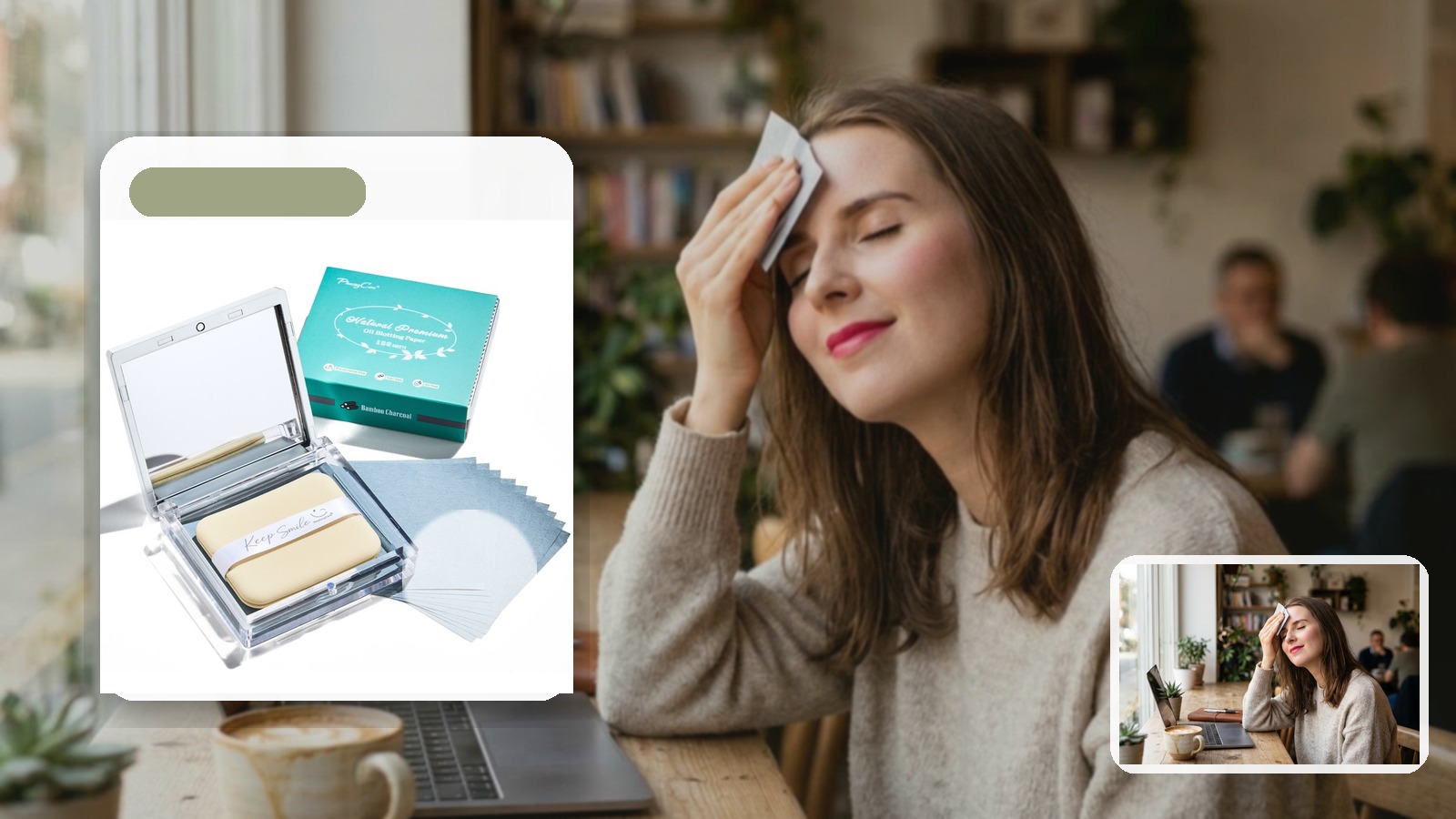 Blotting Paper vs Tissue for Brunch After Pilates using PleasingCare blotting paper in a gym setting