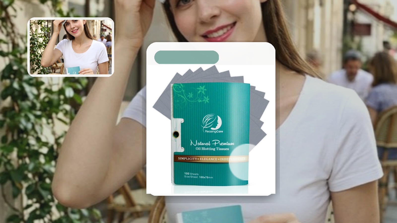 Blotting Paper vs Tissue for Long Errand Days using PleasingCare blotting paper in a travel setting