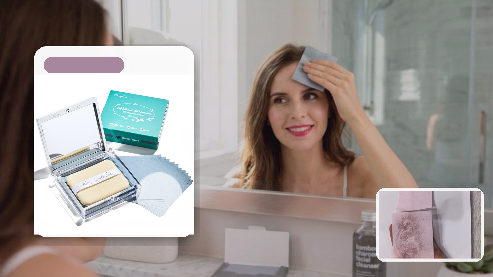 Puff Case for Conference Days using PleasingCare blotting paper in an office setting