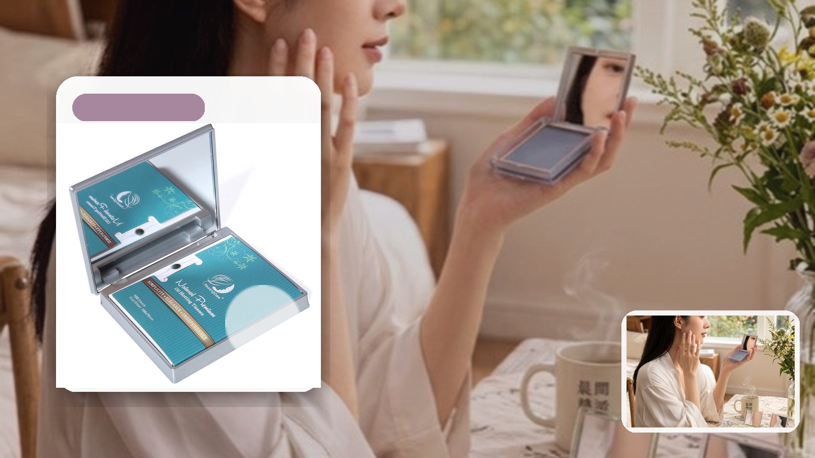 What to Pack for College Orientation if You Have Oily Skin using PleasingCare blotting paper in a school setting