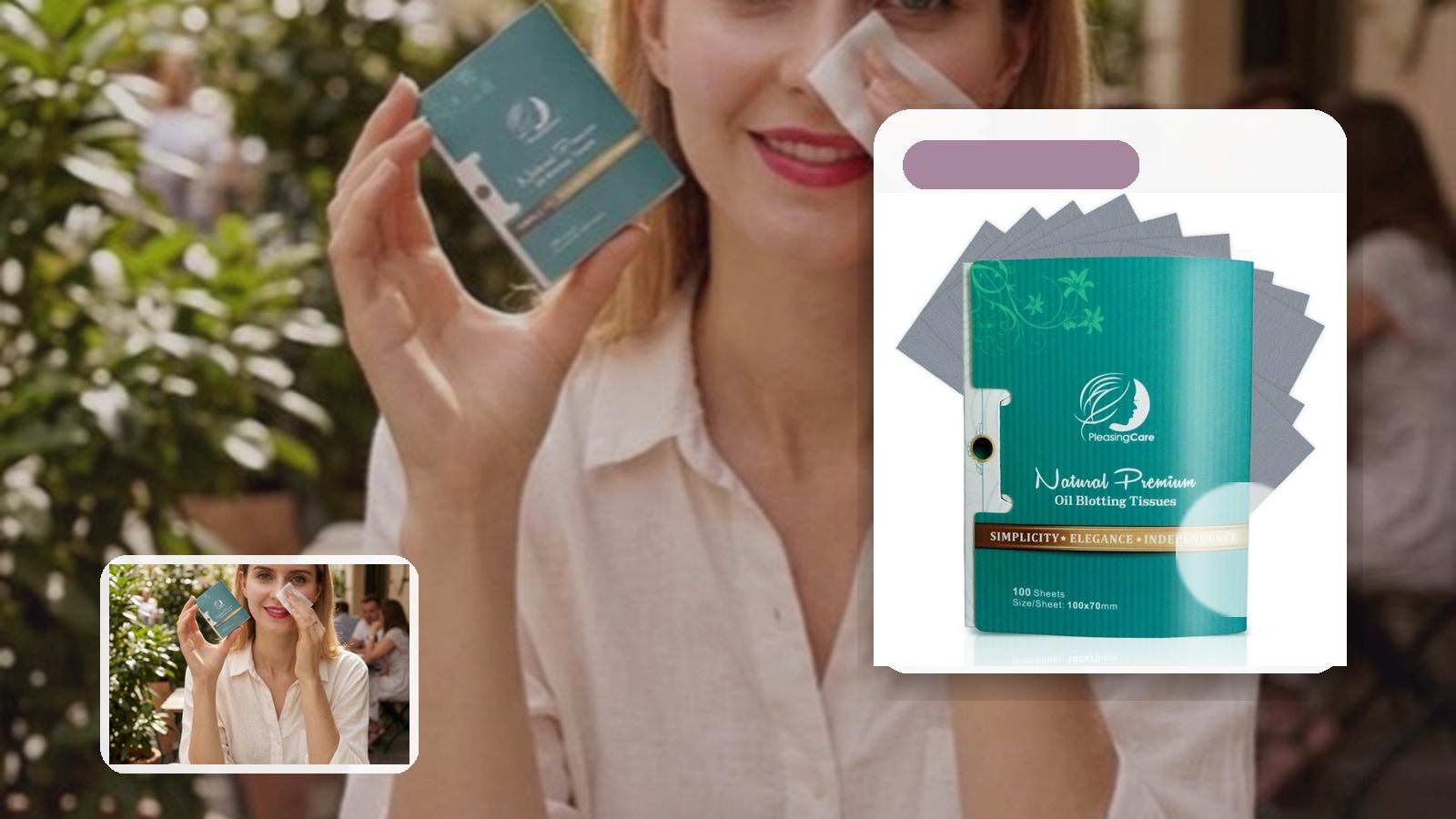What to Pack for Humid Bus Rides if You Have Oily Skin using PleasingCare blotting paper in a commute setting