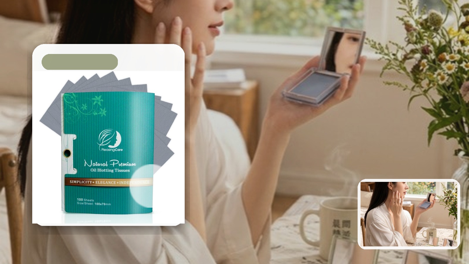 What to Pack for Post-lunch Classes if You Have Oily Skin using PleasingCare blotting paper in a school setting