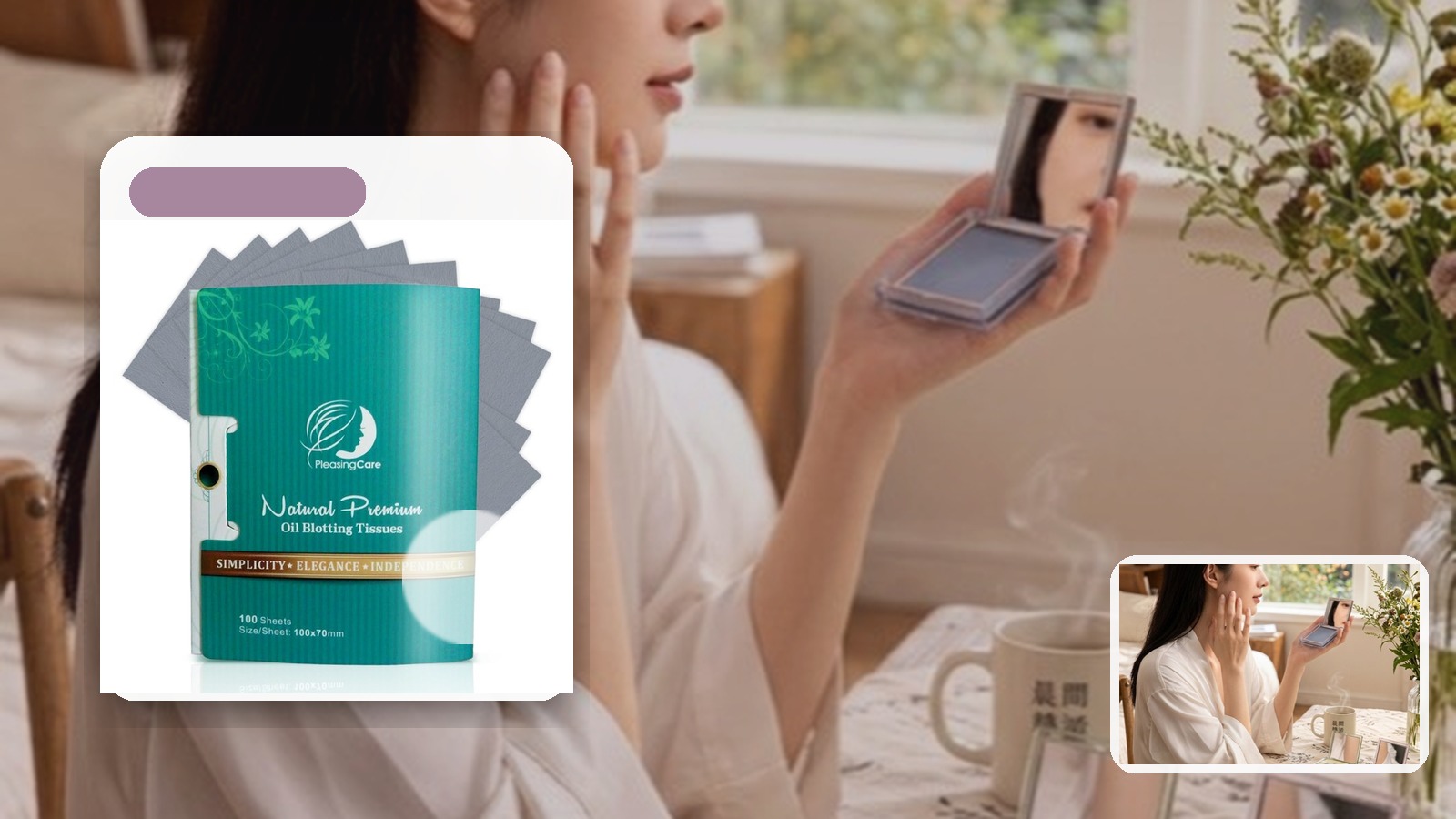 What to Pack for Summer School Days if You Have Oily Skin using PleasingCare blotting paper in a school setting